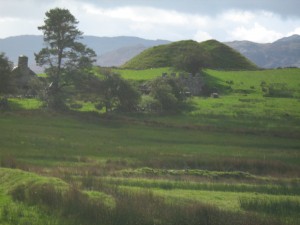 Tomen-y-Mur roman fort with later mott