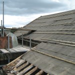 more roof with slates stacked up