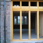 main window, with spit between the two floors