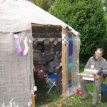 graham weaving outside the yurt graham weaving outside the yurt